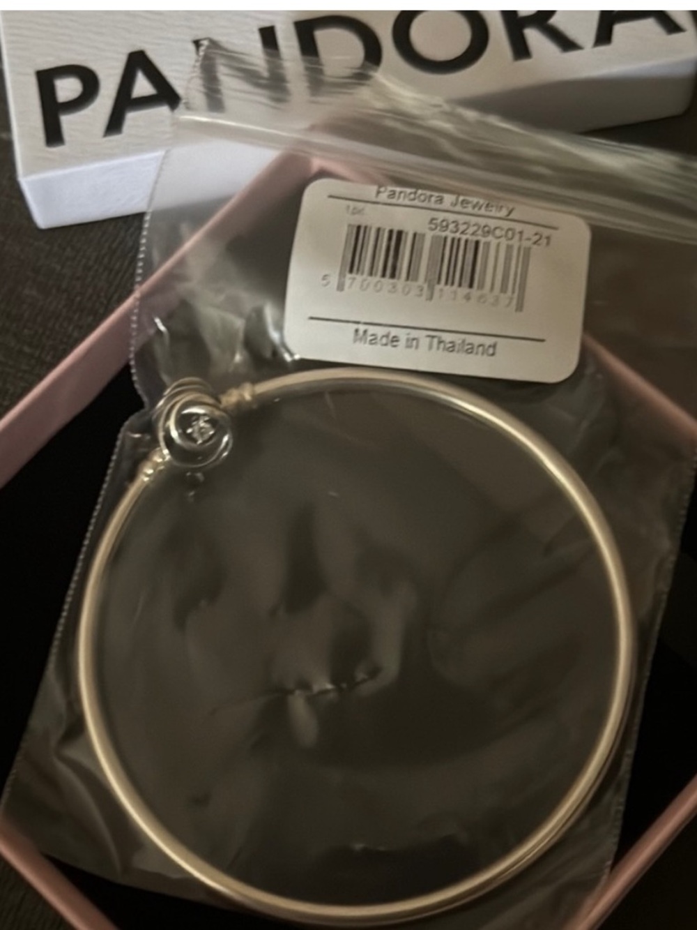 Pandora Silver Encircled Clasp Bangle
